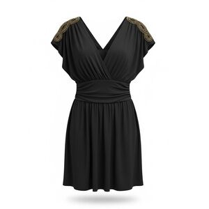 FRENCH CONNECTION🎀Flattering/Versatile Dress w Beaded Shoulders🎀SZ 8🎀Like New!!